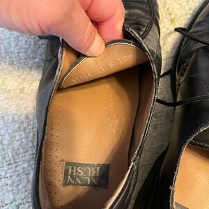 Black leather men’s dress shoes